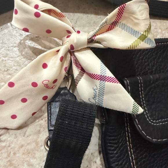 Coach Small Black Crossbody with Adorable Silk Bow - Picture 14 of 16